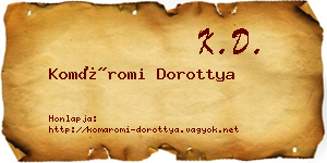 Komáromi Dorottya névjegykártya