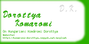 dorottya komaromi business card