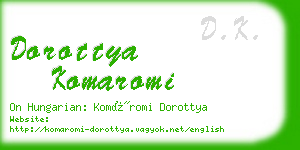 dorottya komaromi business card